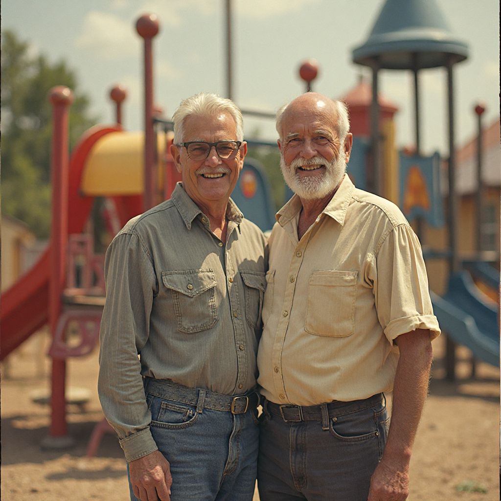 Playland Family founders Emma and Marcus in the original playground