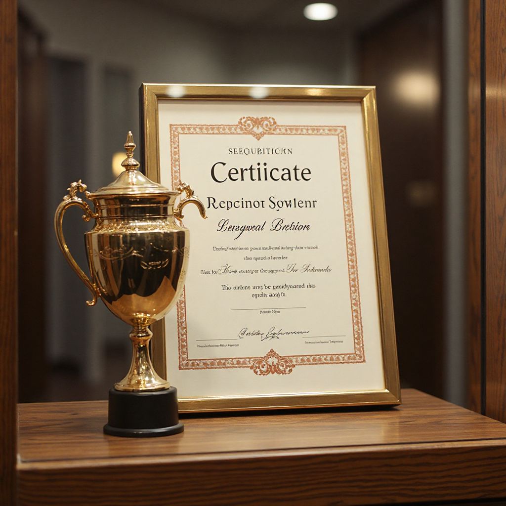 Best Family Venue Award trophy display